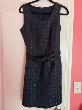 Banana RepublicNavy Sleeveless Sheath Dress with Belt